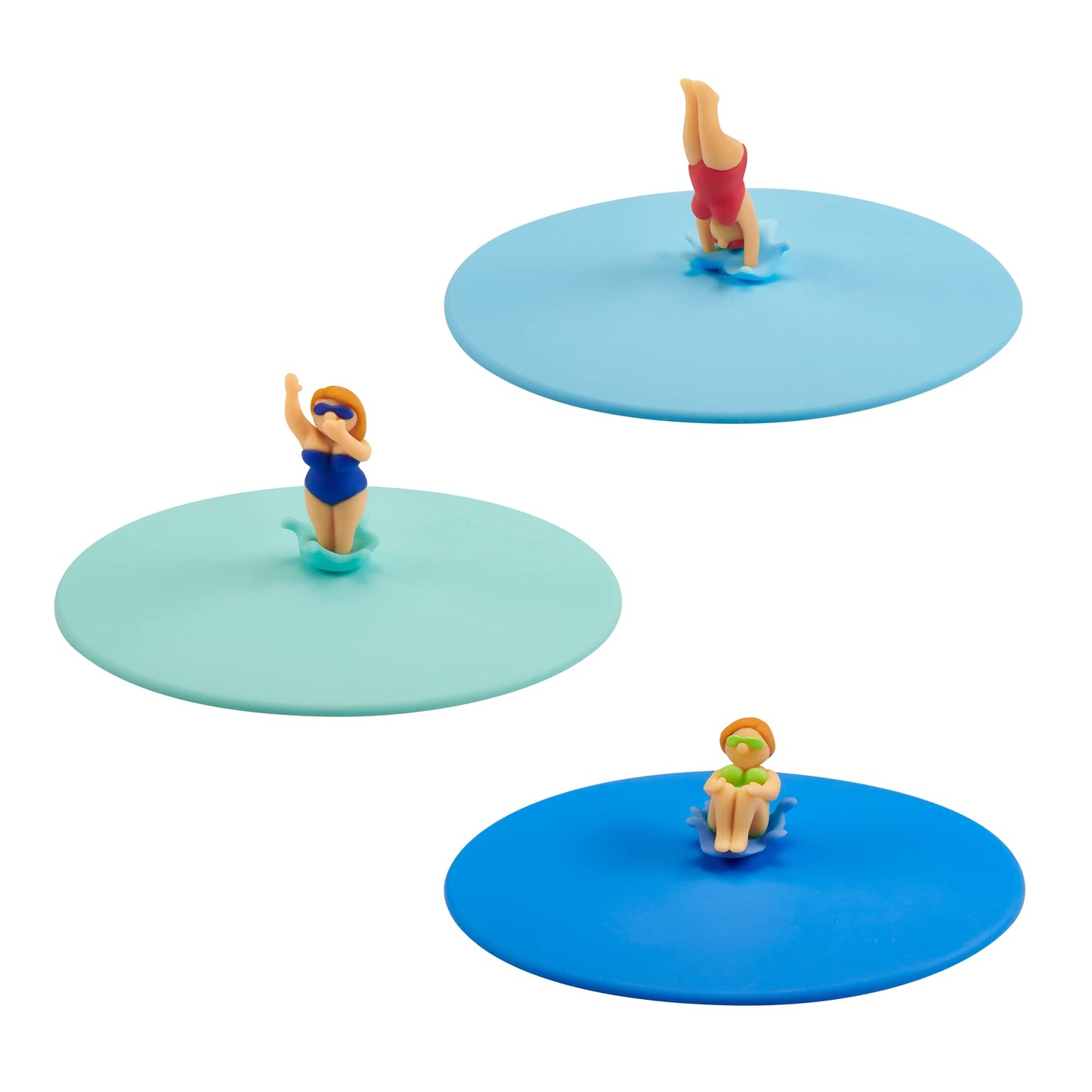 3-teiliges Glasabdeckungen-Set, Splash Girls