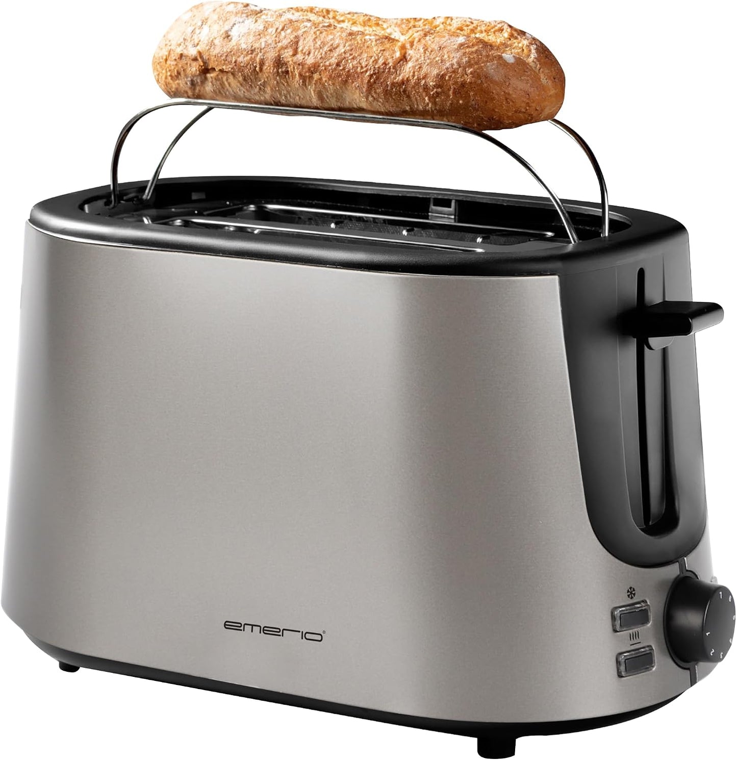 Edelstahl-Toaster mit Brötchenaufsatz (7 Stufen, 1000W)