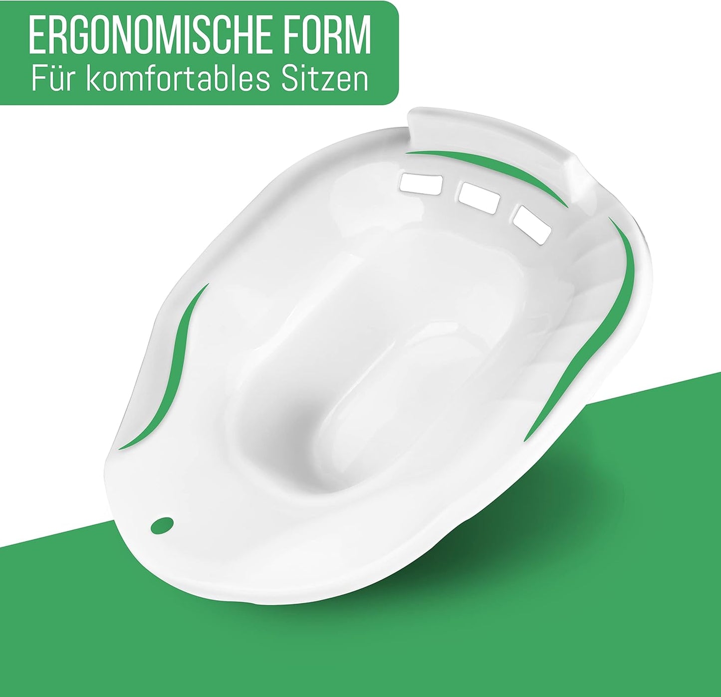 Sitzbadewanne Bidet-Einsatz für Toiletten, Weiss