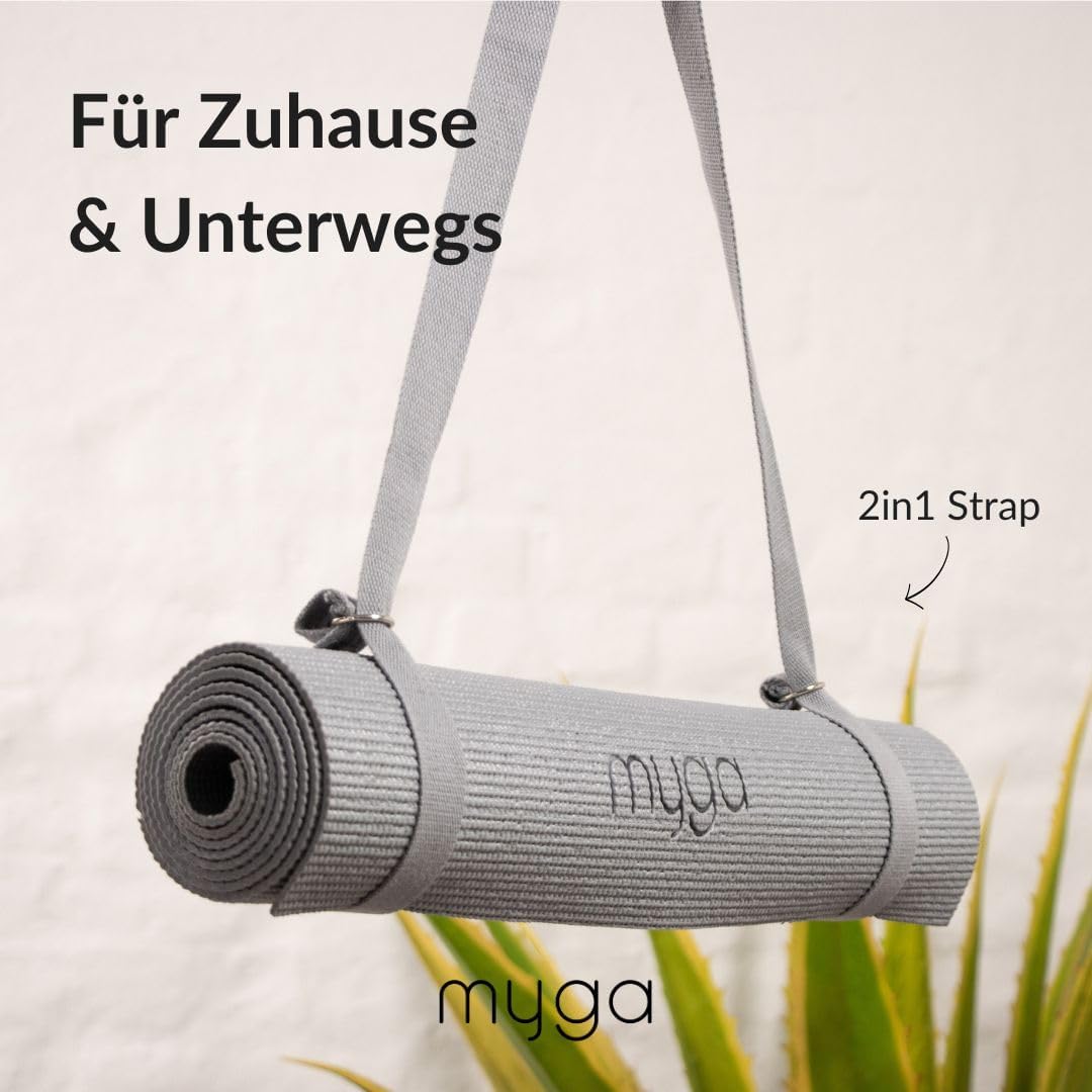 Yoga-Starter-Set: Matte, Blöcke & Gurt für Anfänger, Grau
