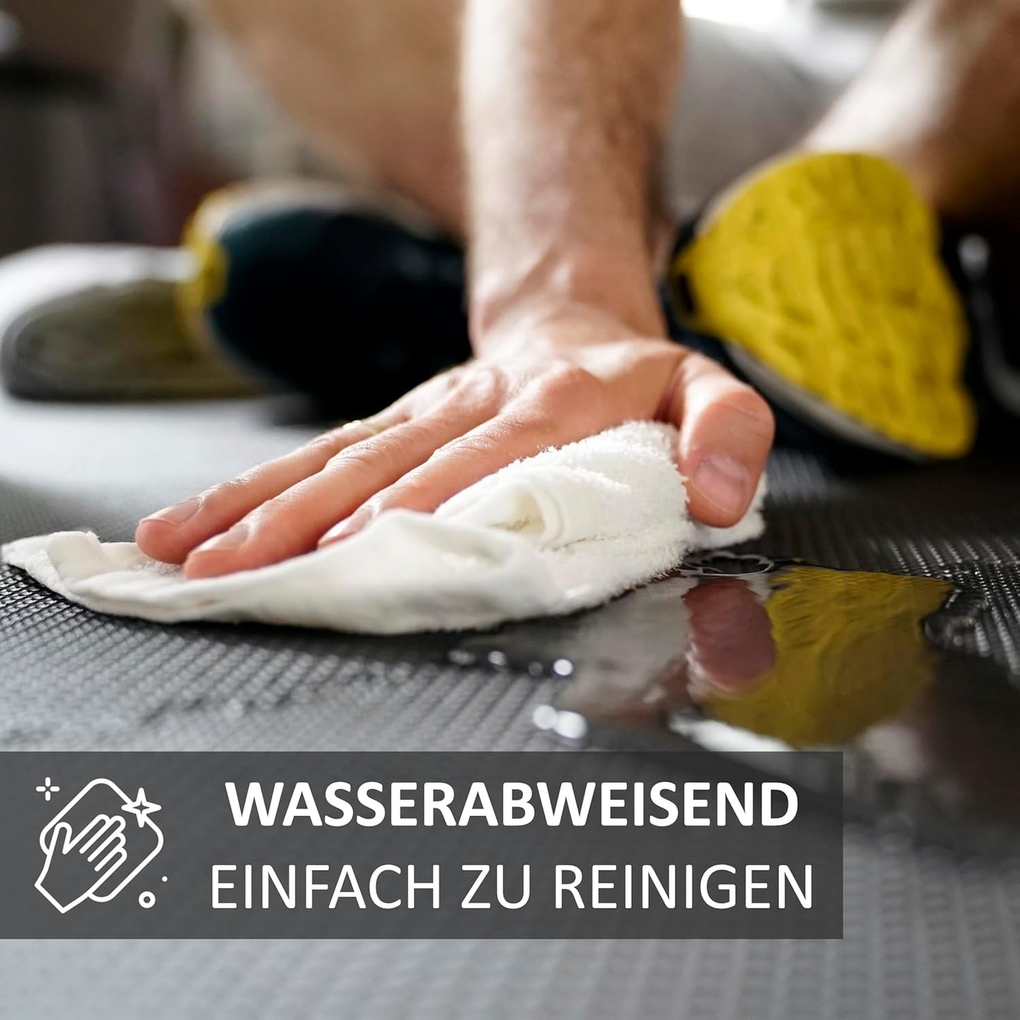 Bodenschutzmatte Fitness, 60 Stück, Schwarz, 60 Matten