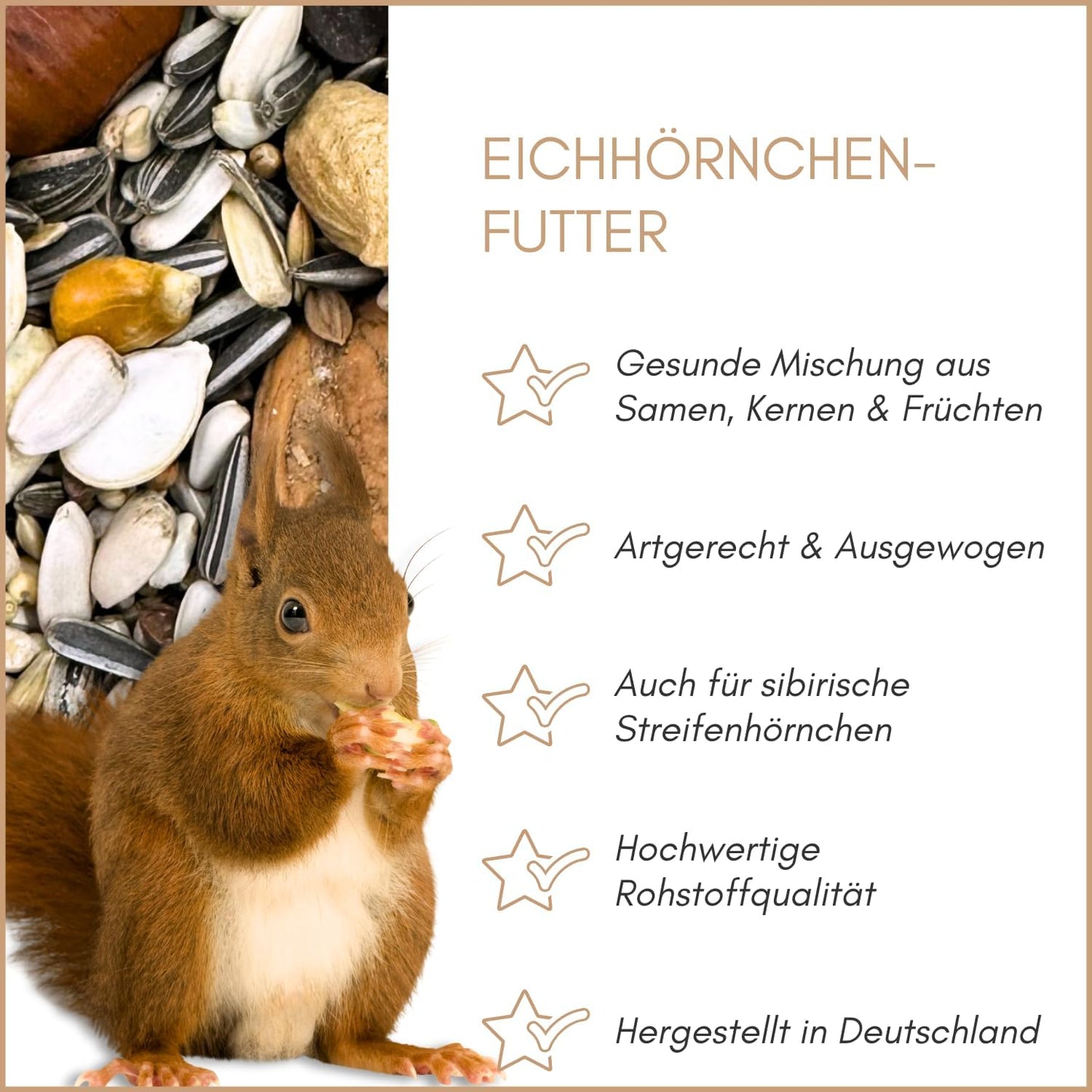 Eichhörnchenfutter mit Nüssen (1kg)