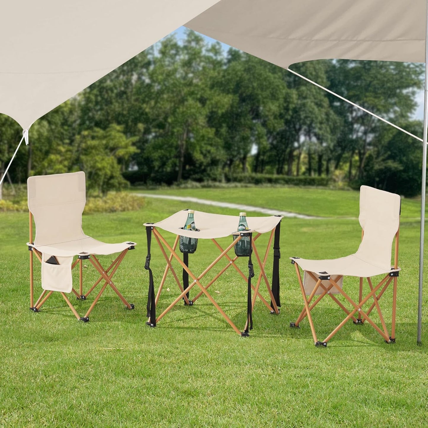 3-tlg. Gartenmöbelset Banzi, Beige