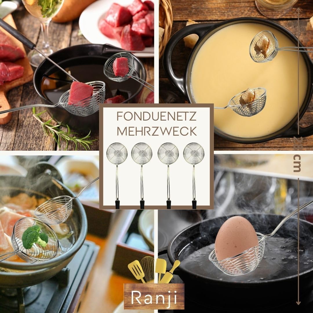 4er-Set Fondue-Sieb, 4 épuisettes