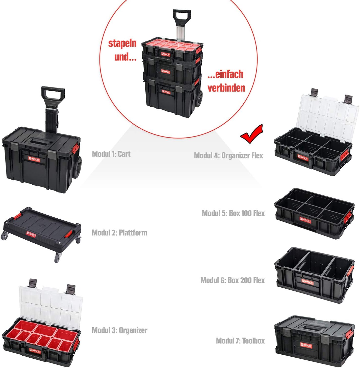 Q-Brick Serie Werkzeugkoffer Organizer Flex, Organizer Flex