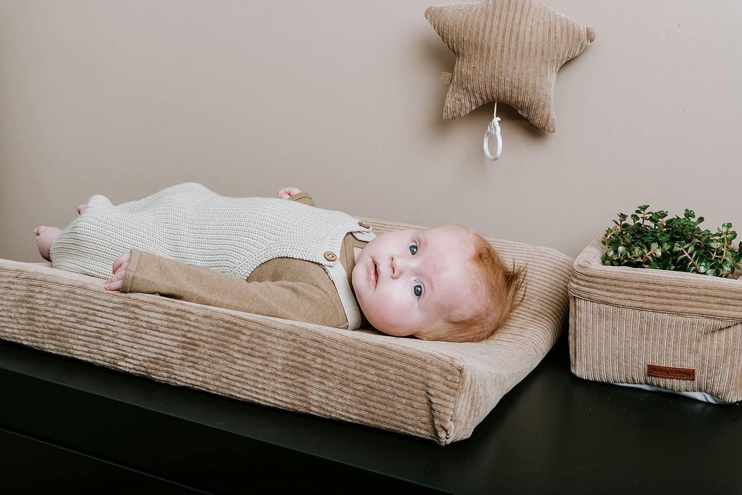Wickeltischkörbchen Sense für Babyartikel, Clay