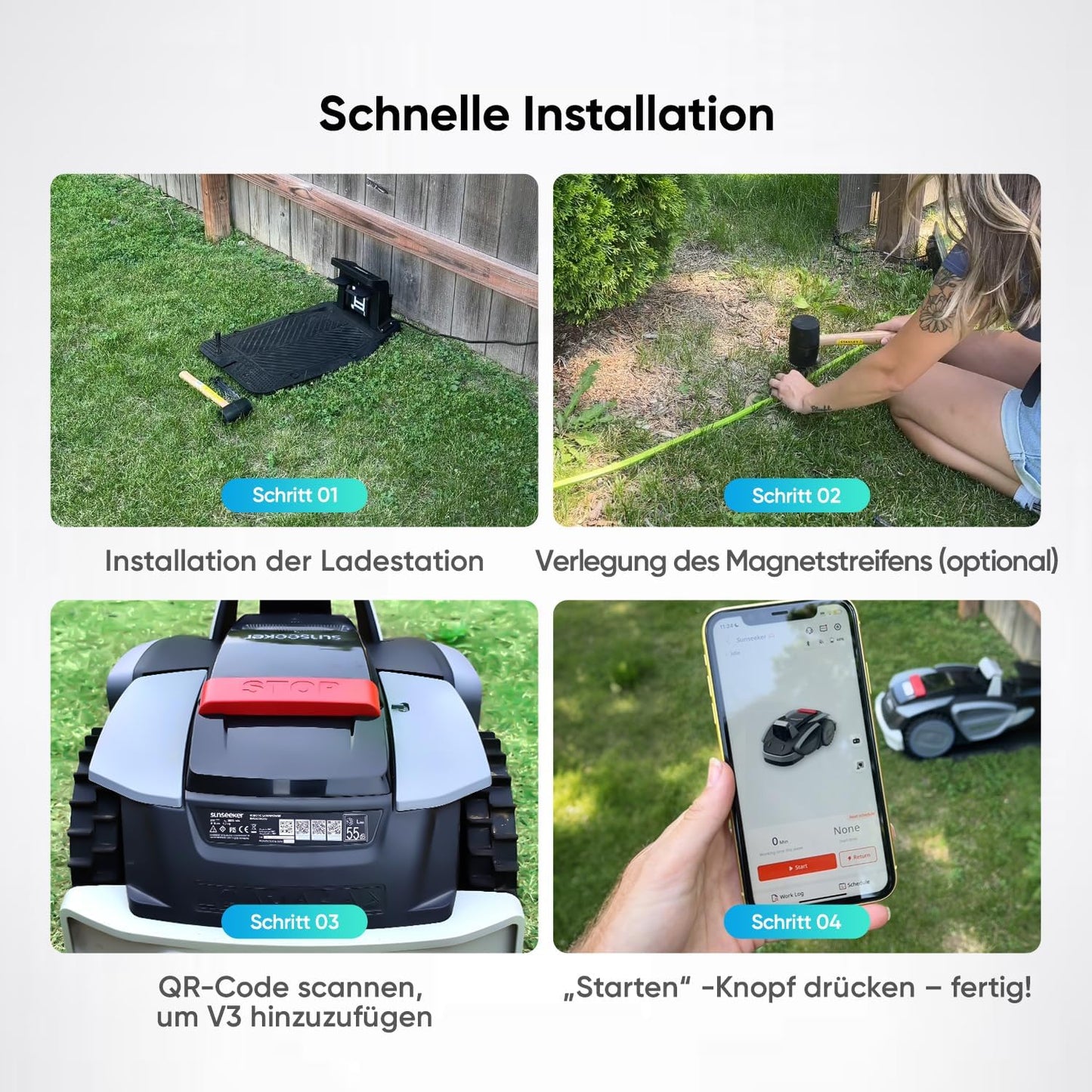 Mähroboter V3 mit Vision AI & App-Steuerung, V3