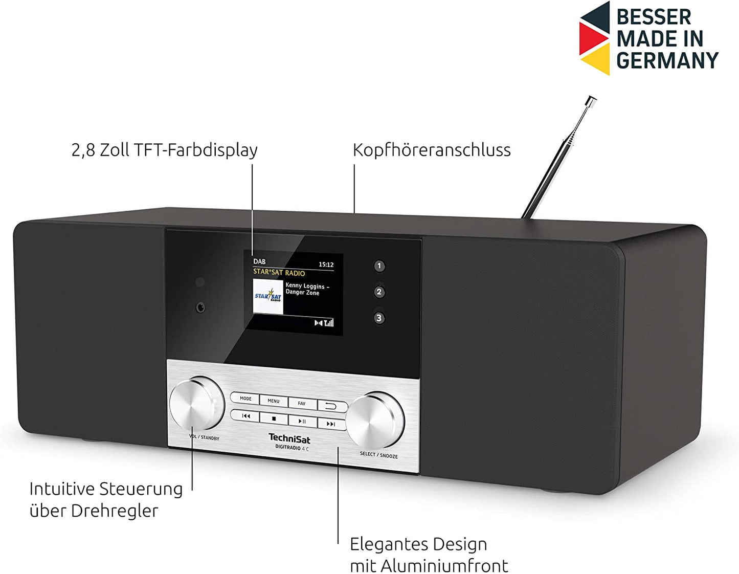 DIGITRADIO 4 C, Standard Schwarz