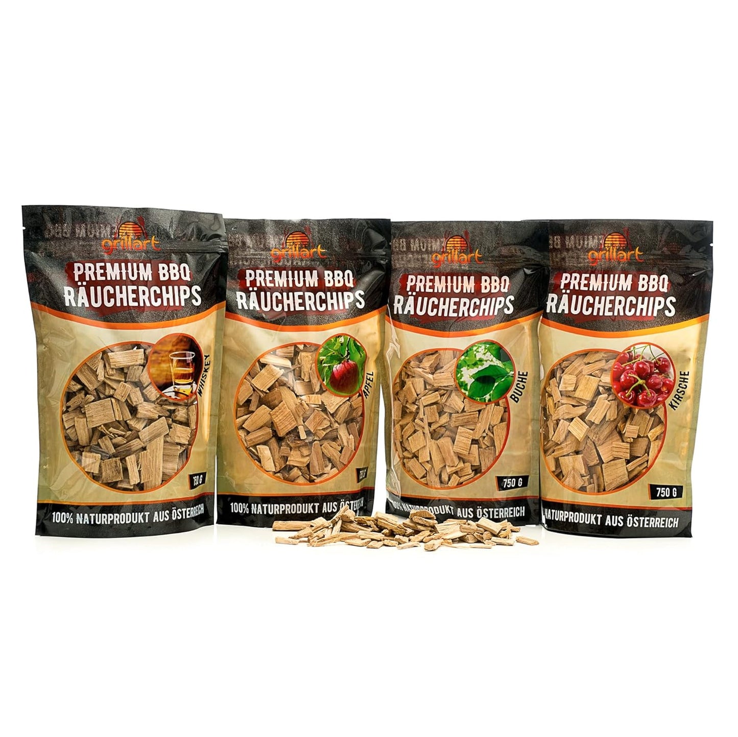 4er-Set BBQ-Räucherchips, 4er Set