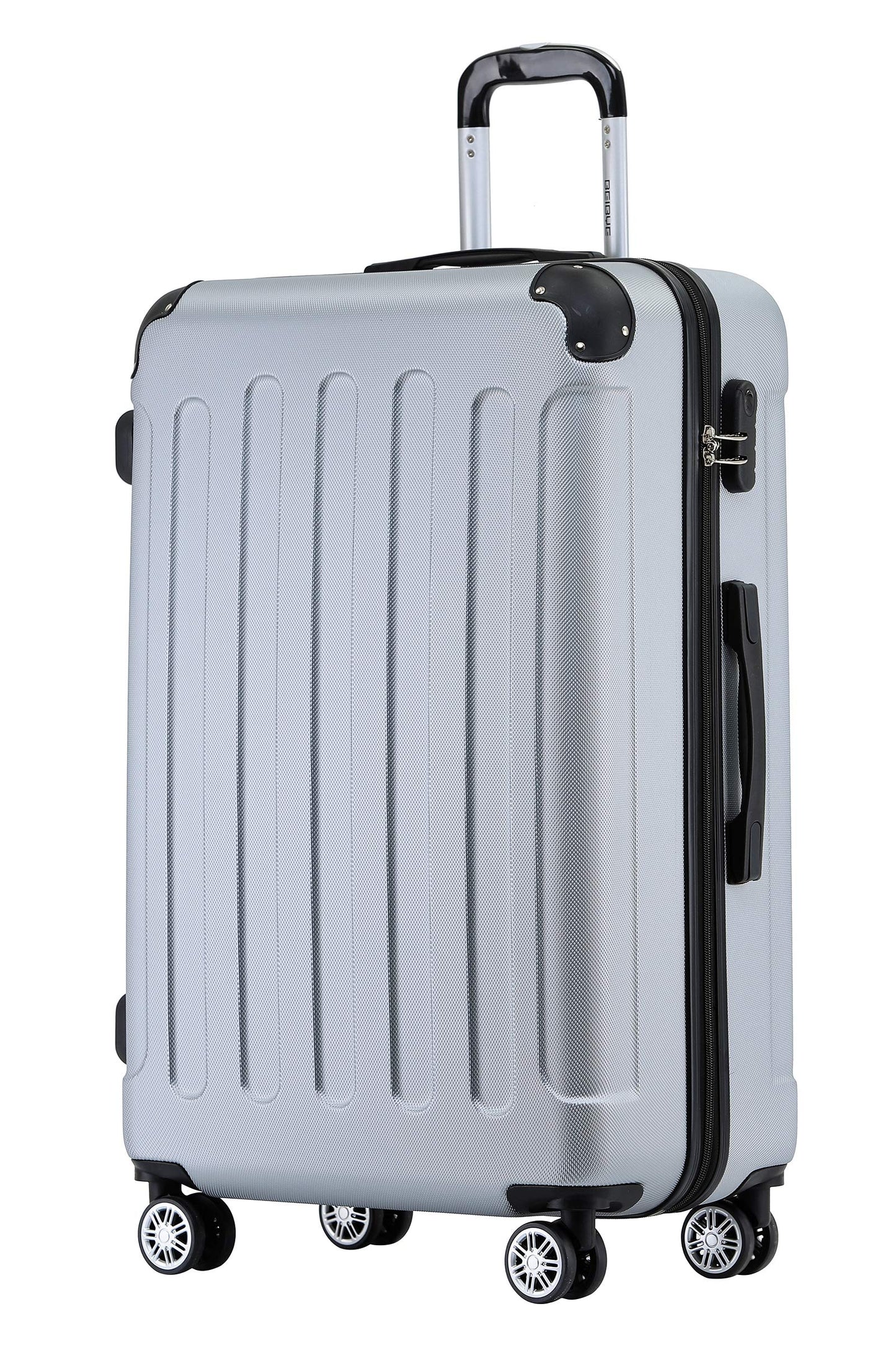 Zwillingsrollen Hardcase Reisekoffer (76 cm), Silber 76 cm