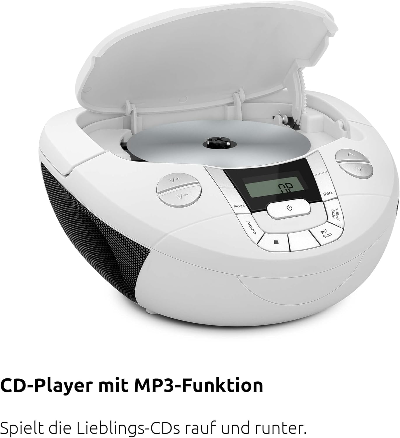 Tragbarer CD-Player, weiß