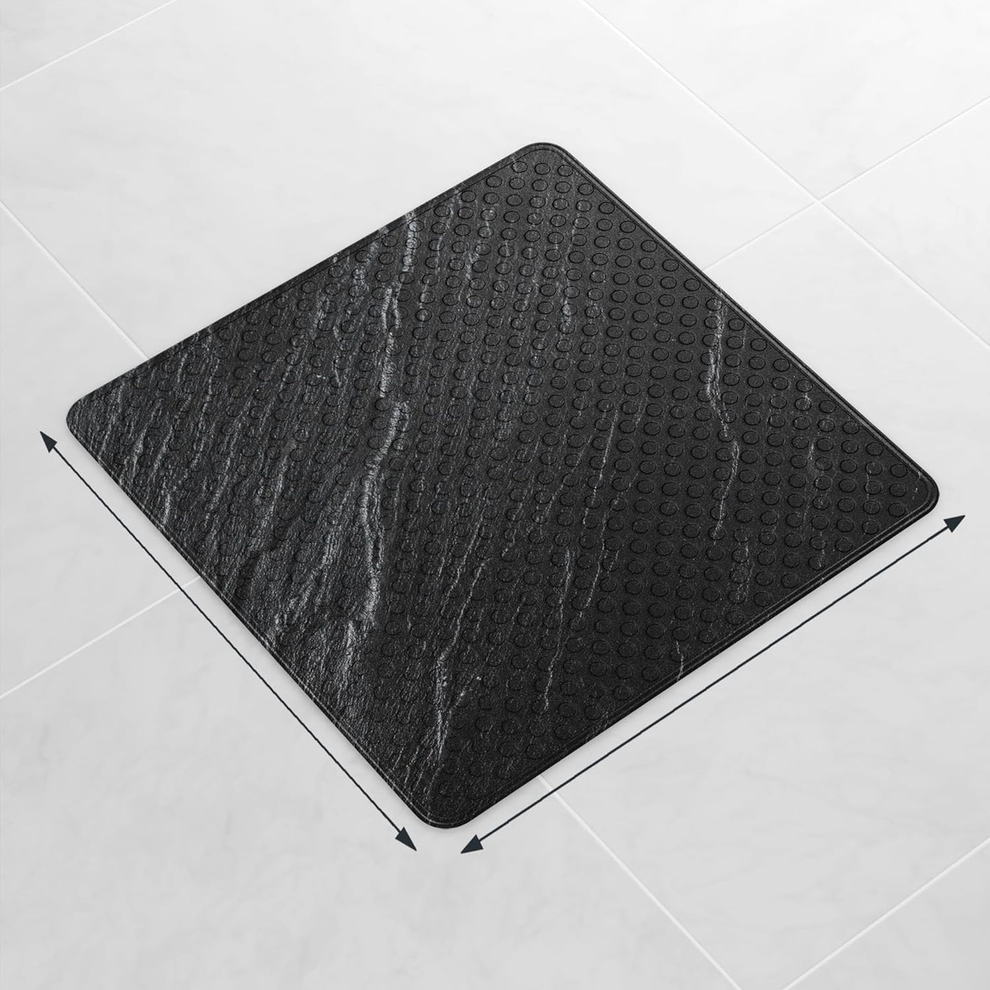 Rutschfest Badematte, schimmelresistent, Granit-Motiv, Granit