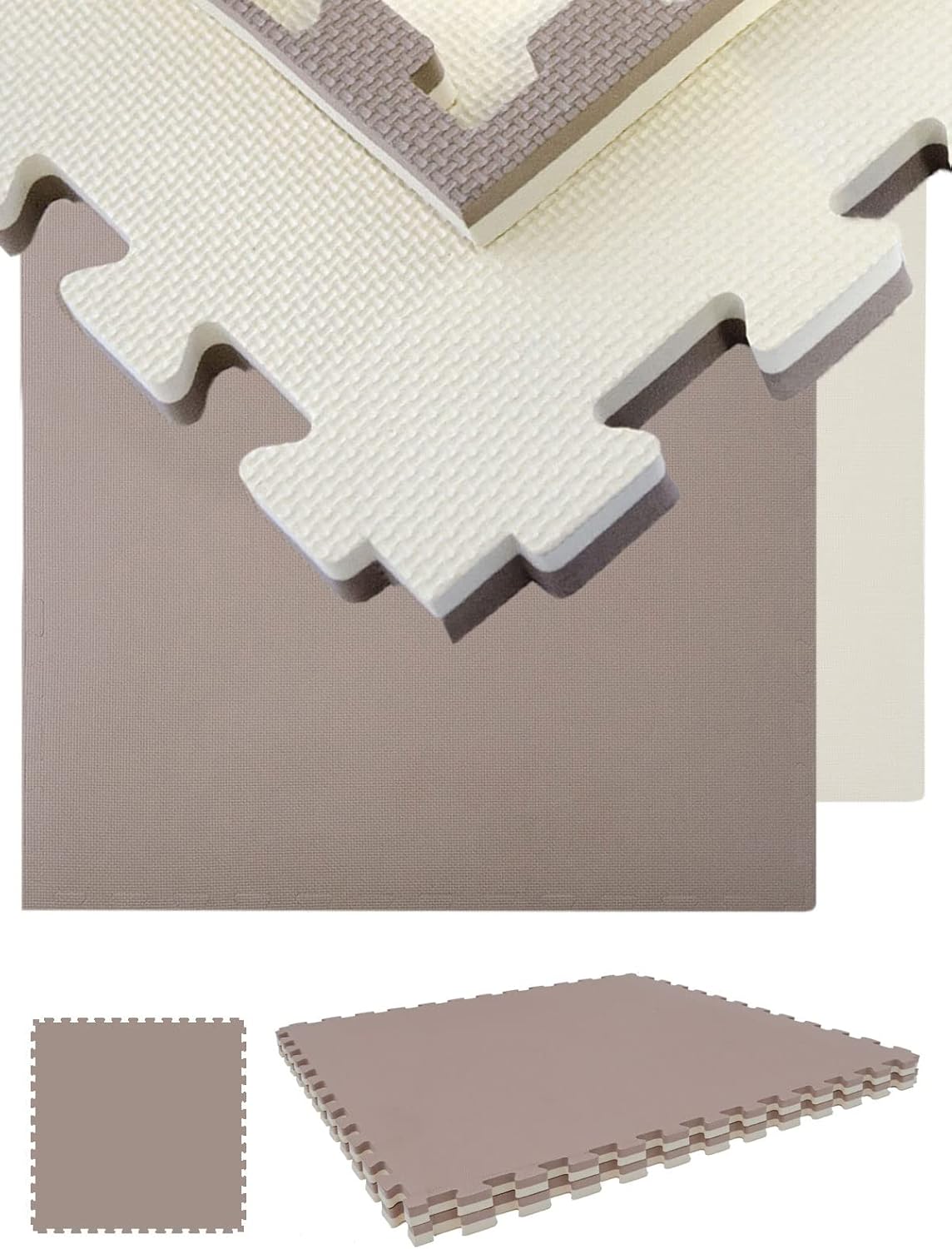 2er-Set Bodenschutzmatte, 2 Matten | 180x90 cm | 1,6 M² Beige-braun