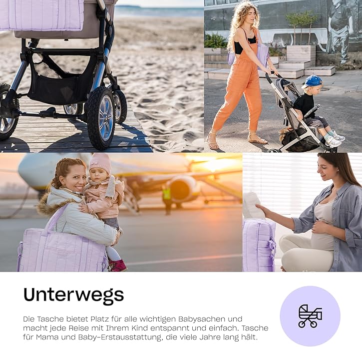 Wickeltasche, Violett Wickeltasche