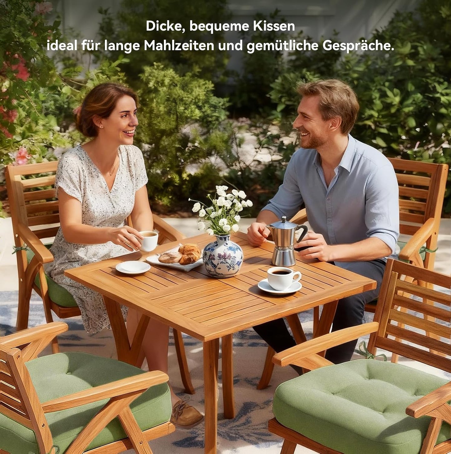 Memory Foam Sitzkissen, Salbeigrün 2er Pack