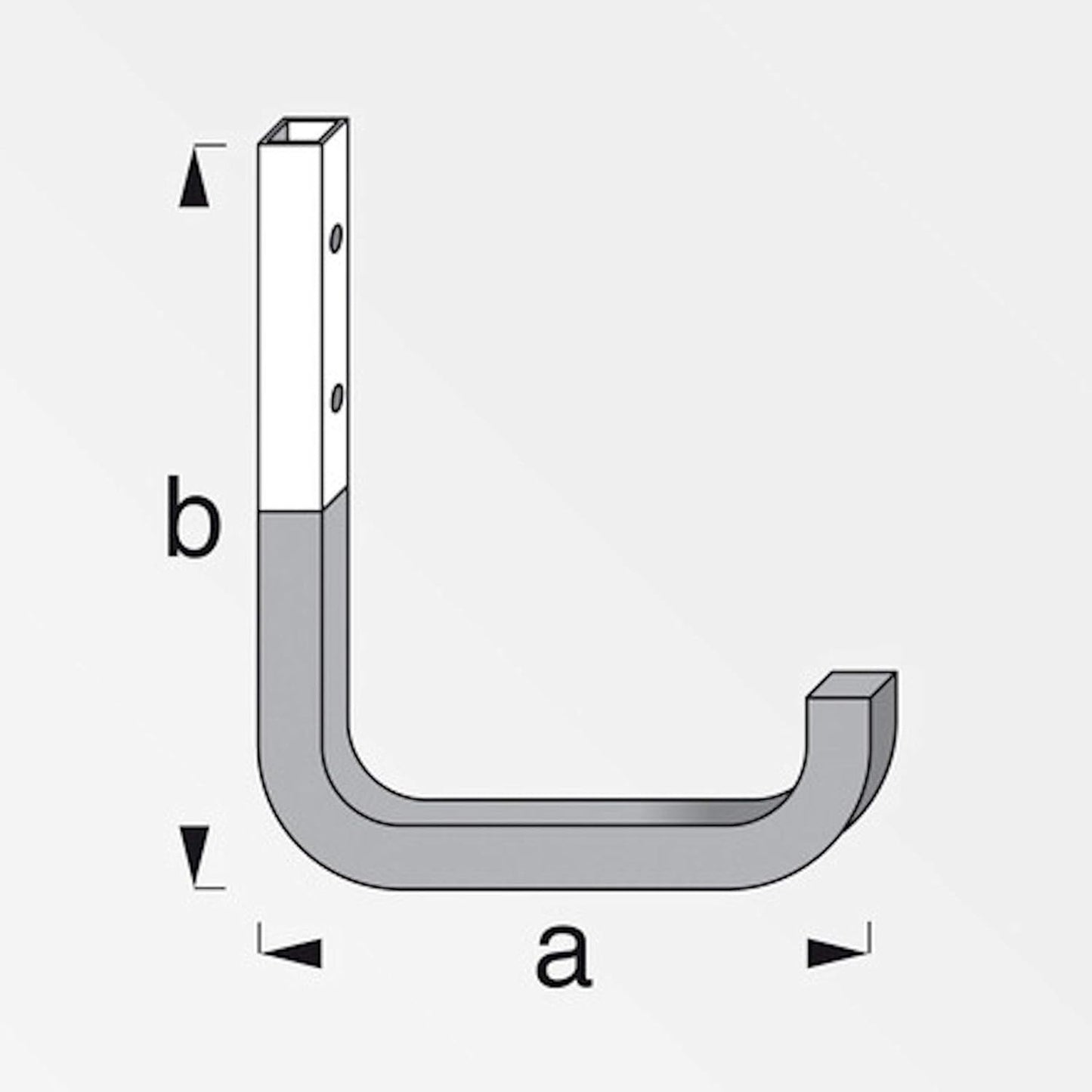 Wandhaken-Set mit Gummierung (10 Stück), 10 Stück rot - 115 x 80 mm
