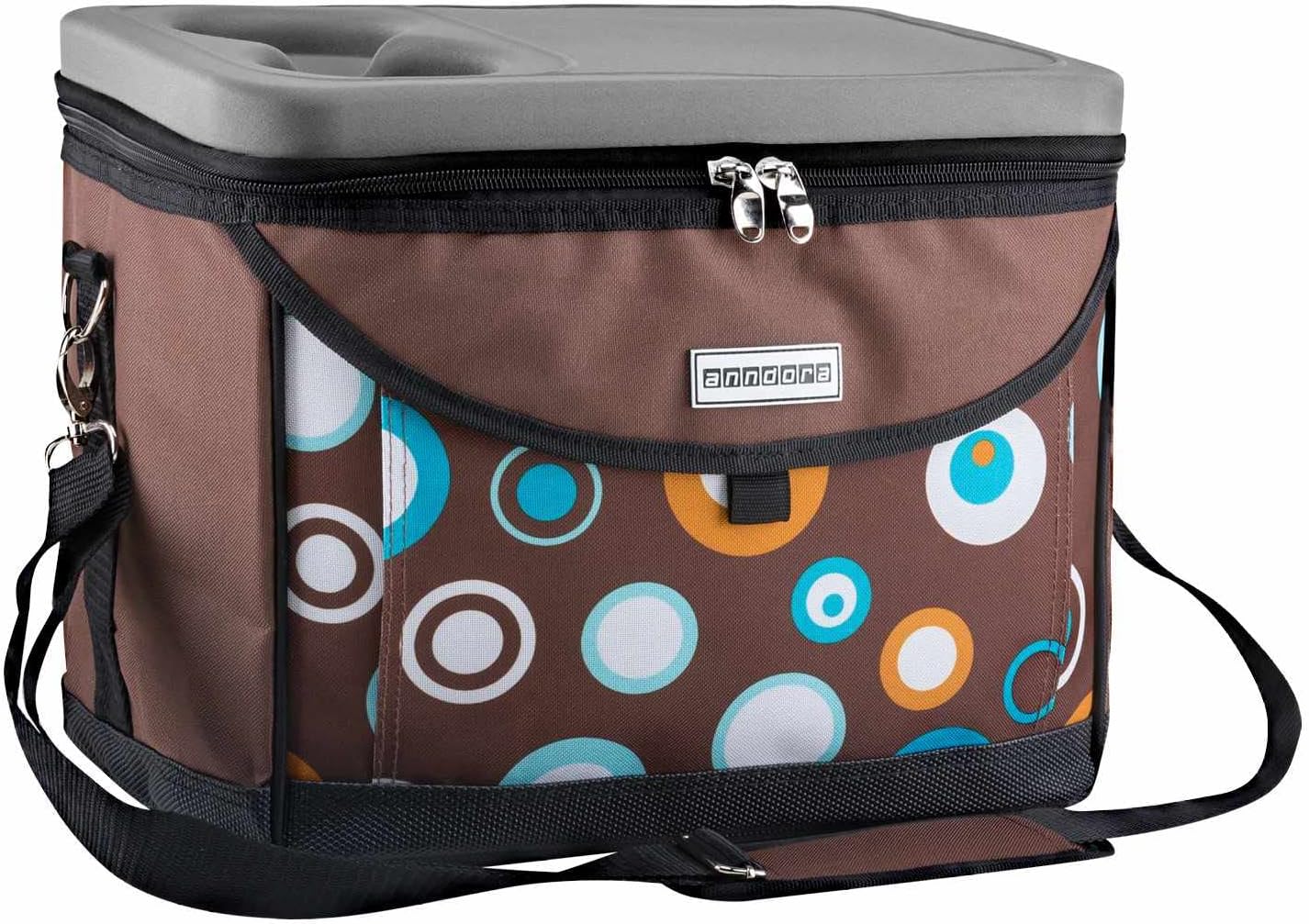 Kühltasche mit Getränkehalter, Braun