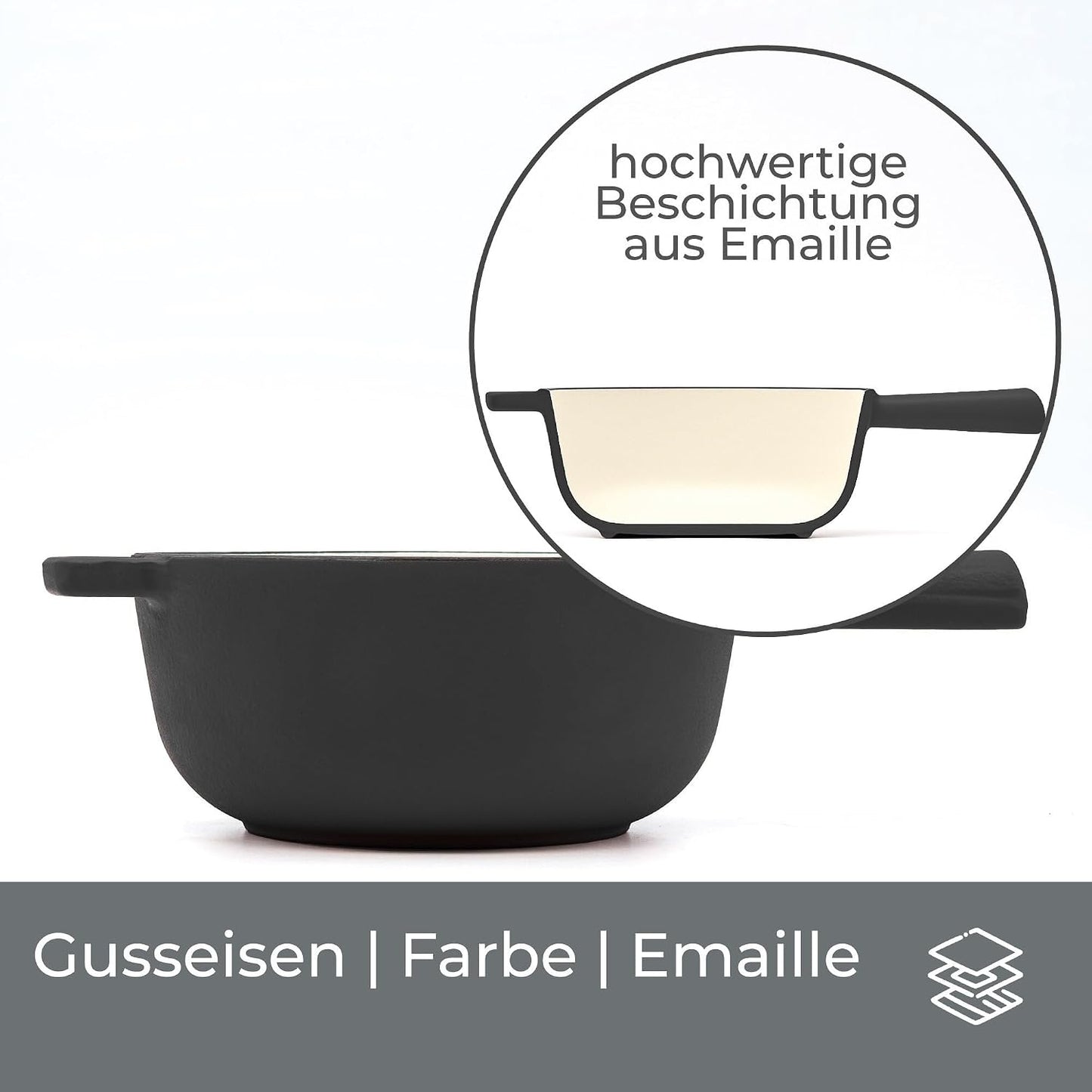 Fondue Ersatztopf, Schwarz Ersatztopf