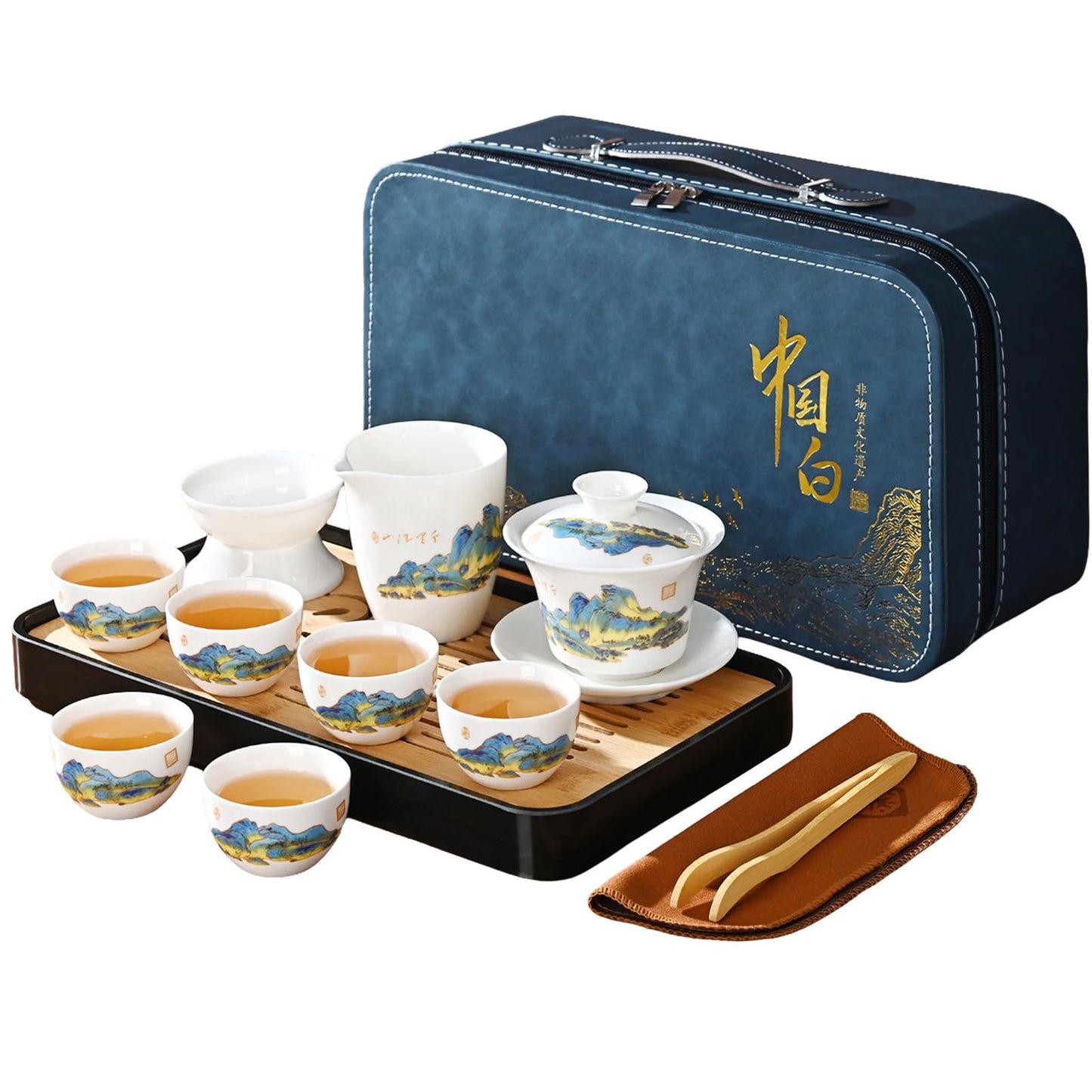 Traditionelles Chinesisches Teeset mit 6 Tassen, Qljs - Gaiwan
