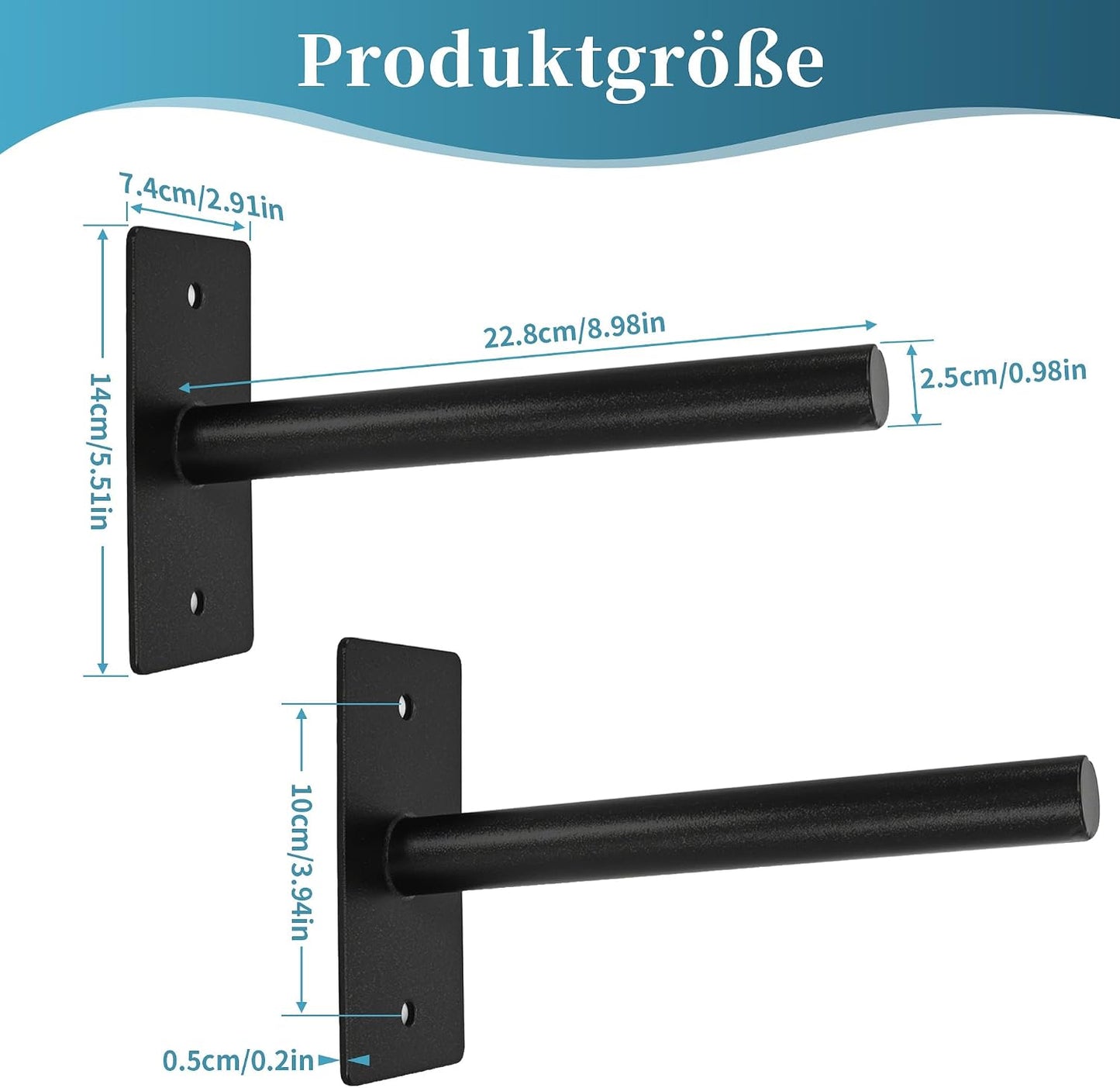 Wandhalterung für Hantelscheiben, 2 Stück