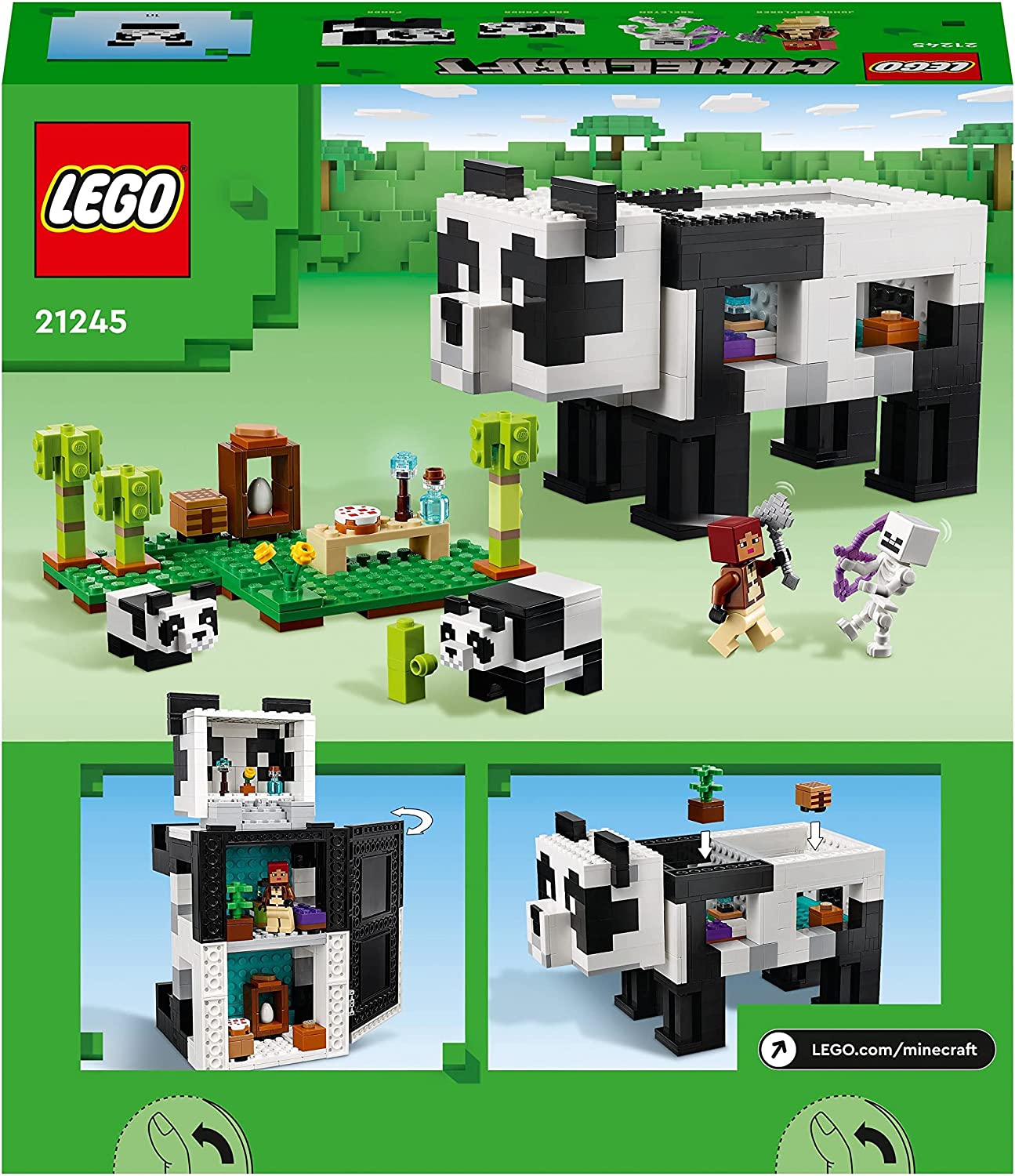 21245 Minecraft Das Pandahaus, Konstruktionsspielzeug, Single