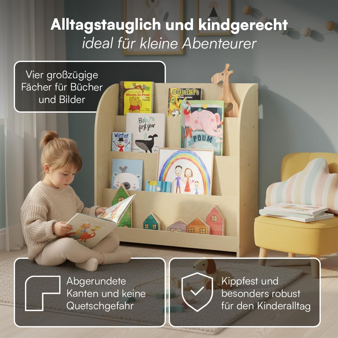 Kinder-Bücherregal, Natur