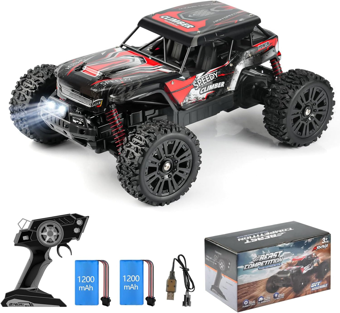Ferngesteuerter Offroad-Monstertruck, Rot