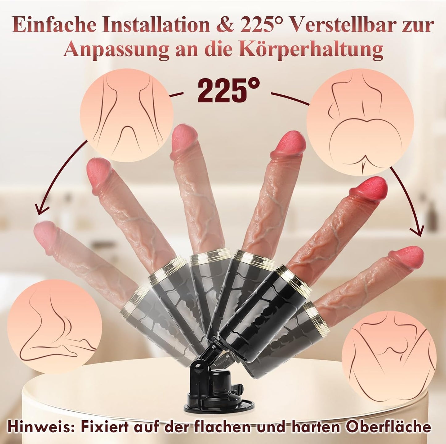 Vibrator Dildo mit KI-Sync App, 7x7 Stossfunktion