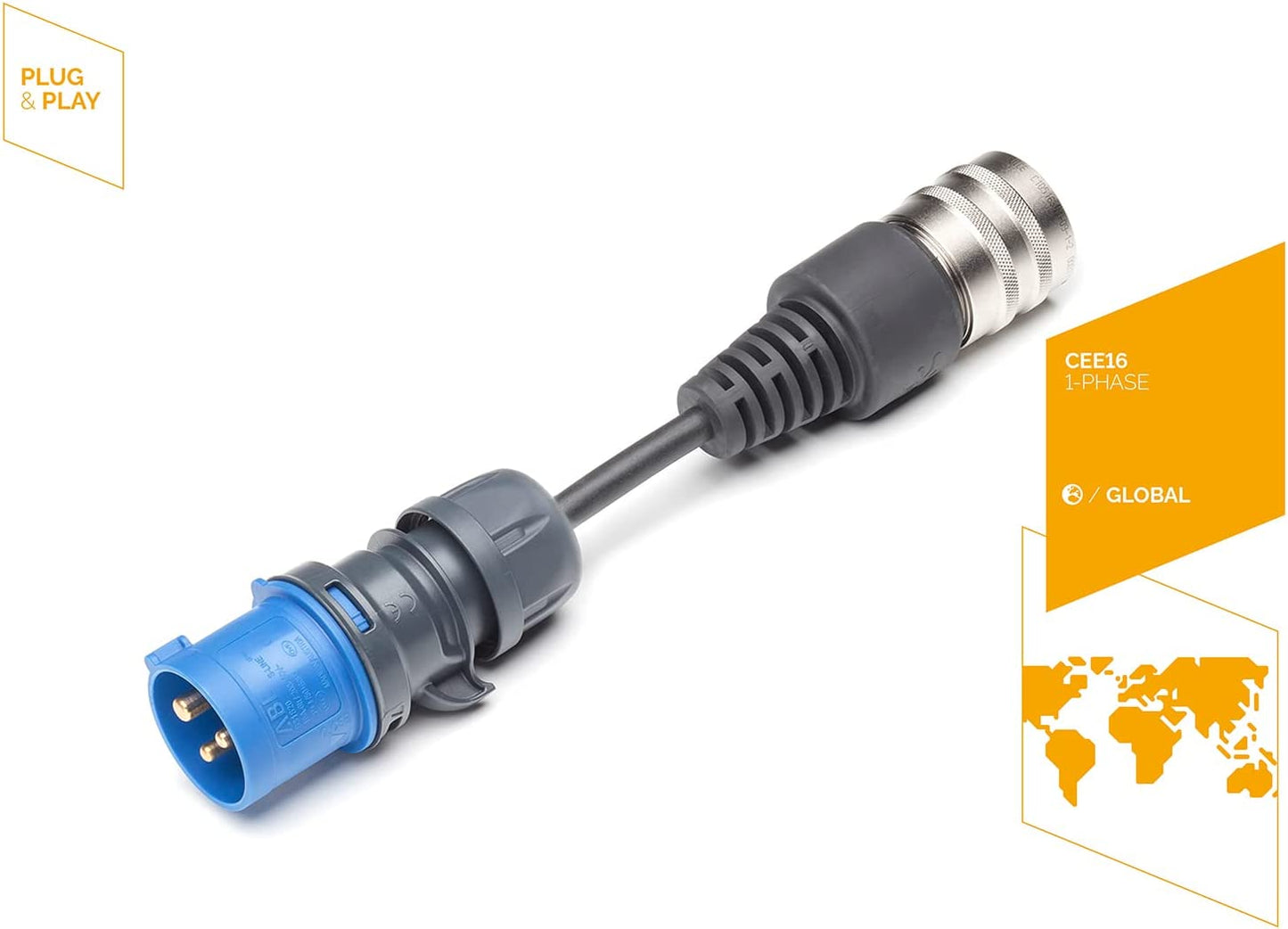 Sicherheitsadapter JUICE CONNECTOR, CEE16 / 230V, 1-phasig, Juice Booster 2 & 3 air 16A Blau