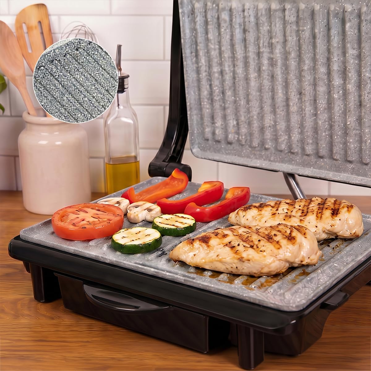 Elektrischer Kontaktgrill Rock'Ngrill 1500 Rapid, Inox 1500 W | Sear