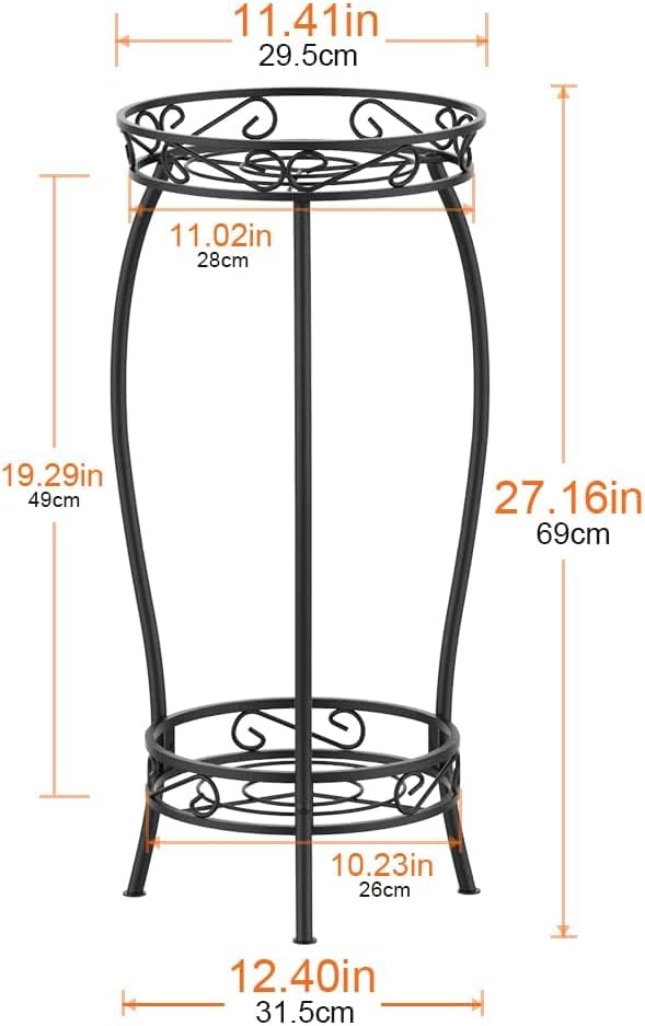Blumentopfhalter, Schwarz