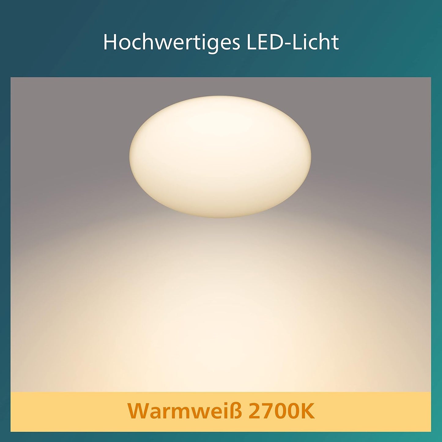 LED Shan Deckenleuchte mit Bewegungssensor, warmweisses Licht (2700K)
