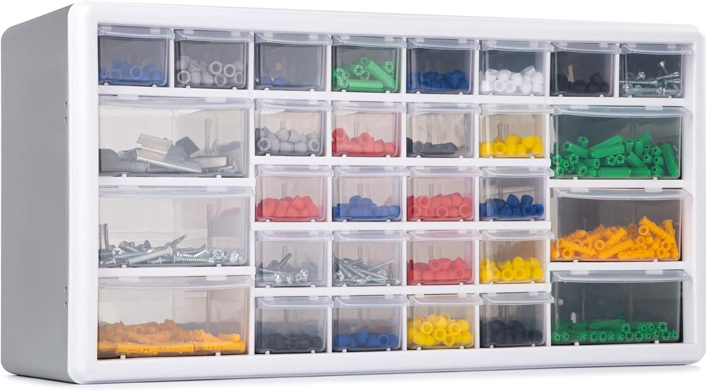 Werkstatt-Organizer mit 30 Schubladen, 30 Drawers Grau