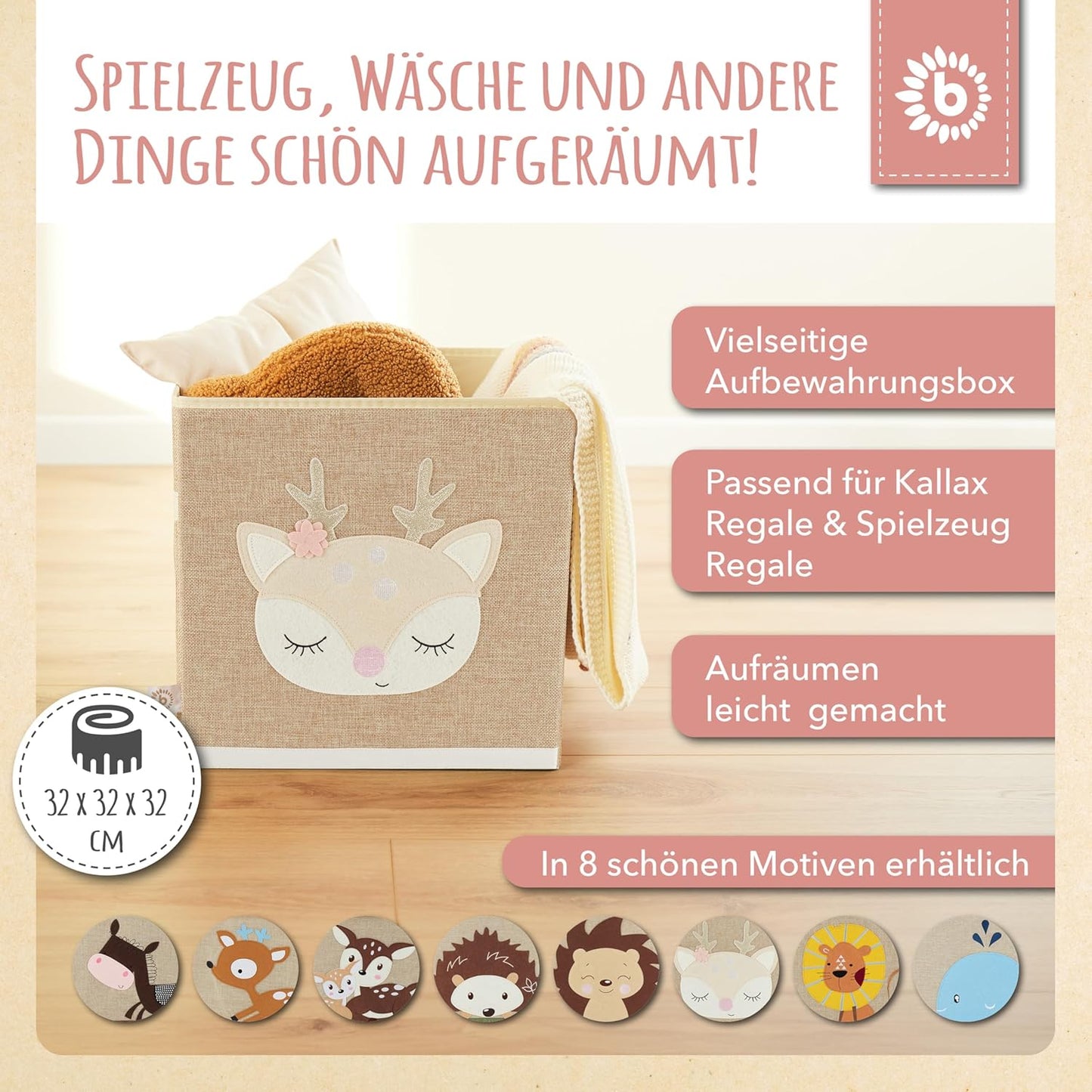 Aufbewahrungsbox "Reh Ella", Reh Ella