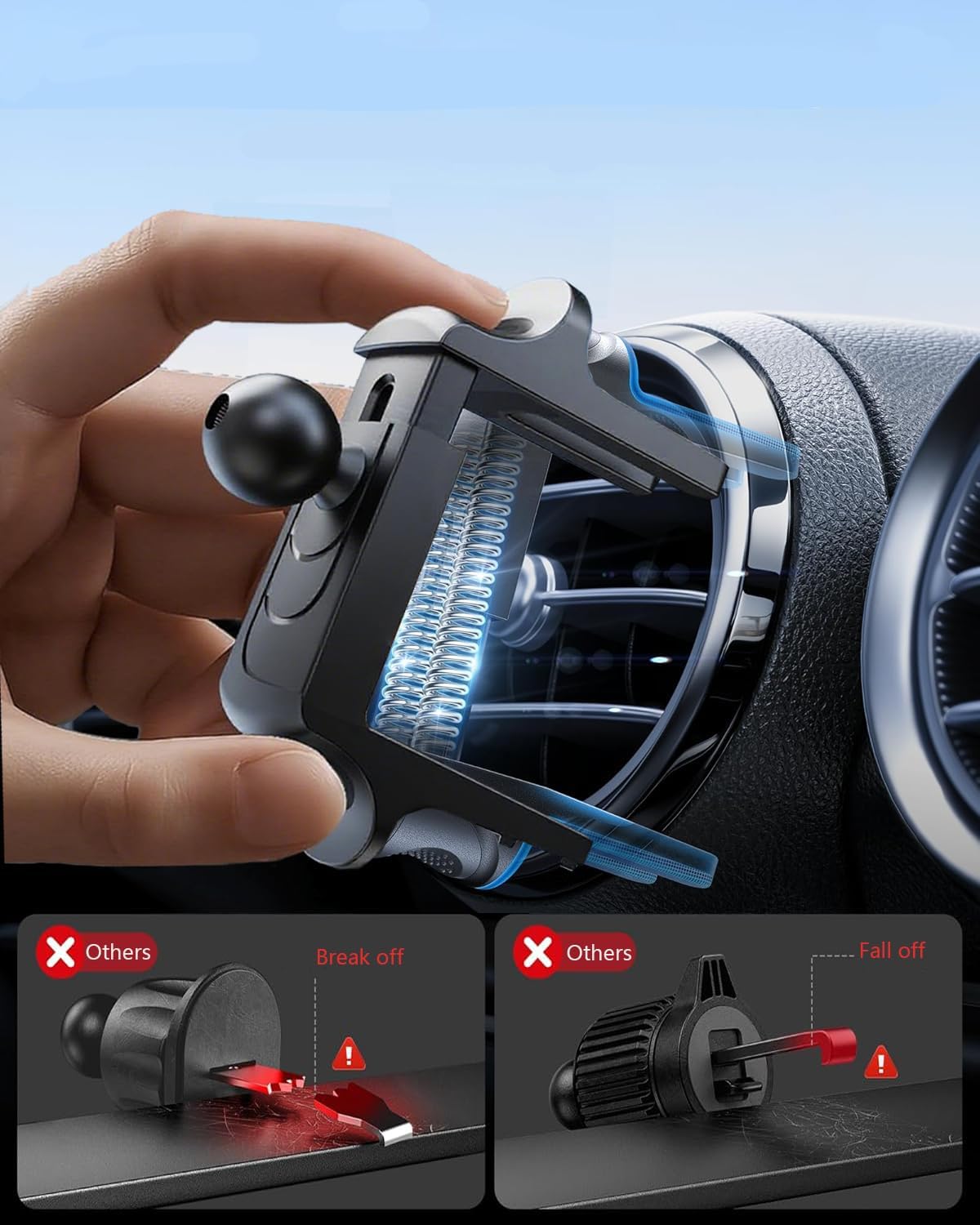 Universal Handyhalterung für Auto-Lüftungssysteme