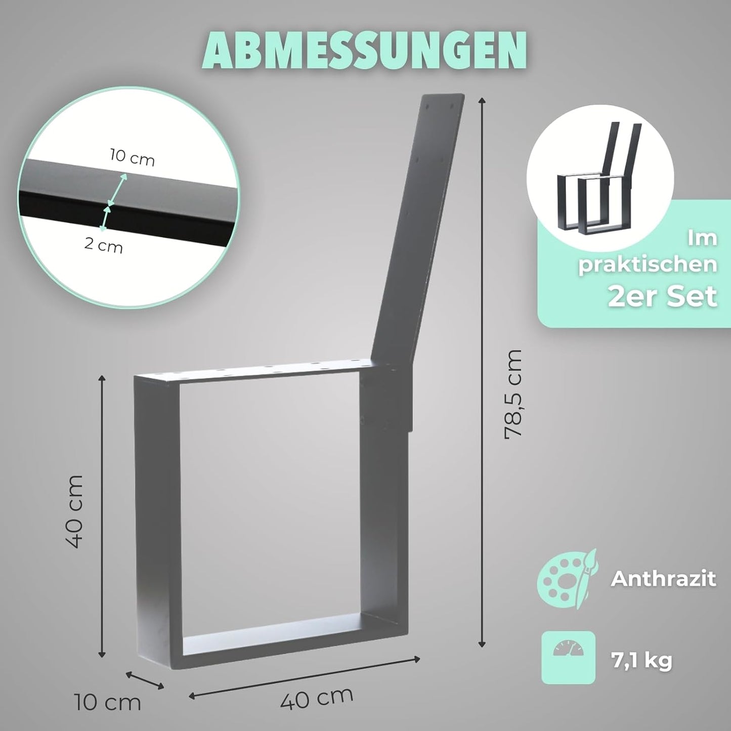 Bankgestell aus Stahl