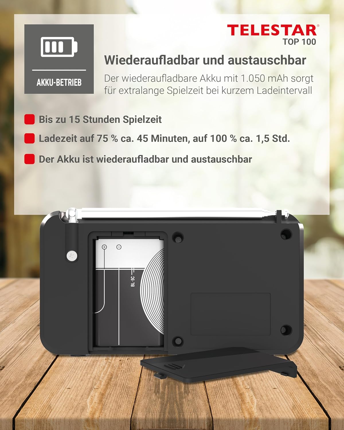 Mobiles DAB+ Radio mit Bluetooth 5.4