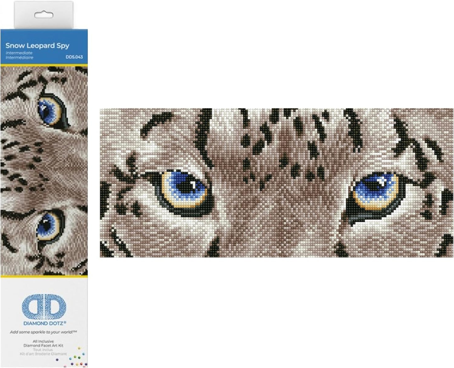 DD5.043 Diamond Painting Set Schneeleopard Augen, Schneeleopard Augen