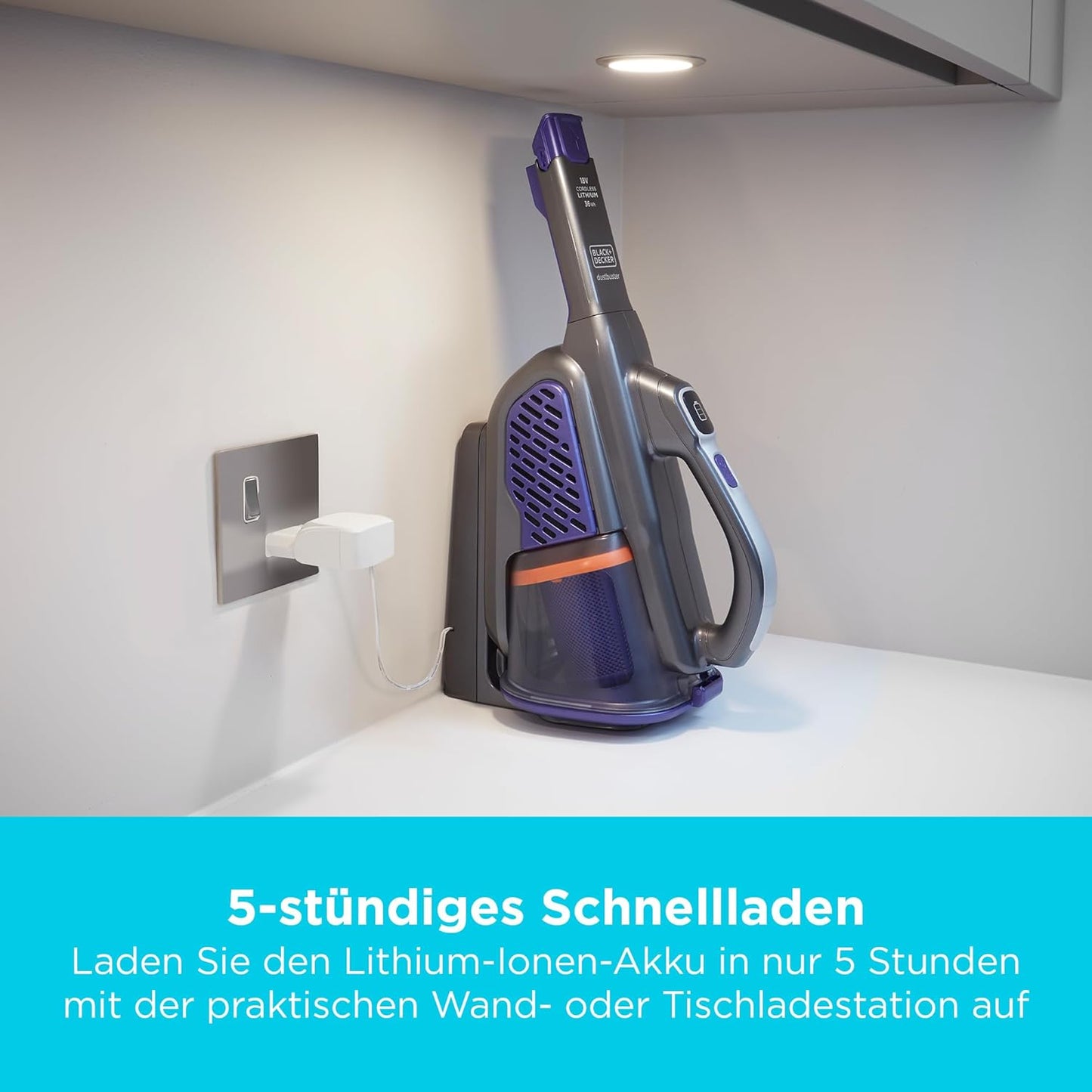 Akkustaubsauger Dustbuster Gen 11 Pet 18, mit Tierhaarbürste & Ladekabel Titanium/Silber/Violett