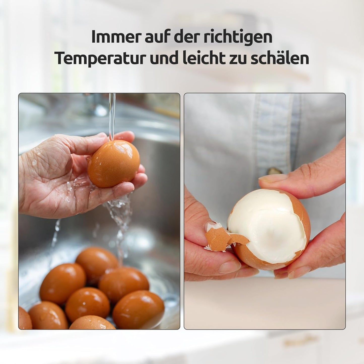 Automatischer Eierkocher mit Dampfgarer und LCD-Timer