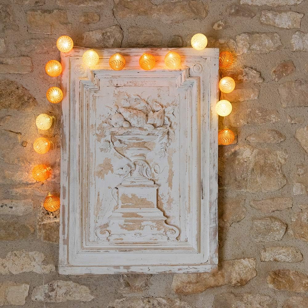 LED Baumwollkugeln, Orange 2.4 m
