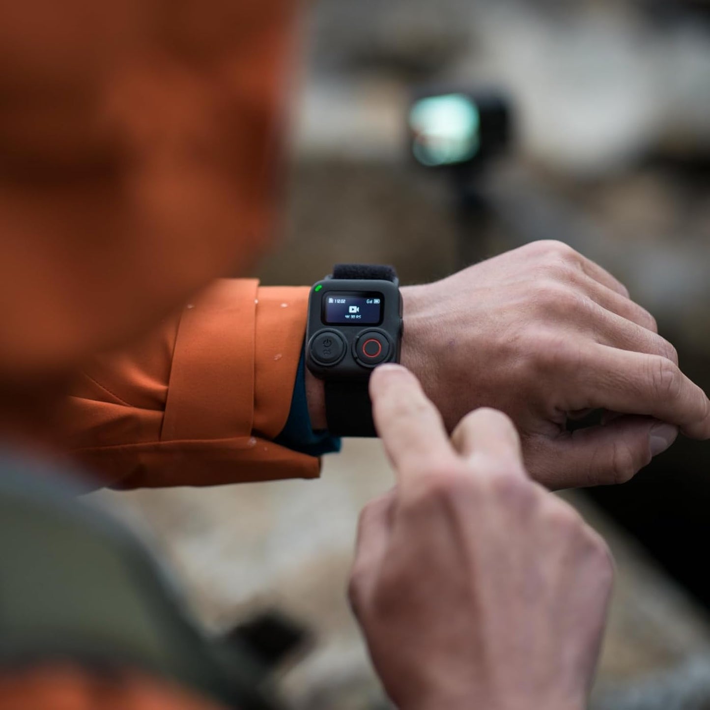 Action-GPS-Bluetooth-Fernsteuerung Kompatibel mit Osmo Action 5 Pro, Schwarz
