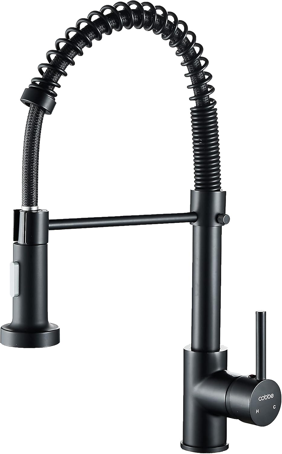 Küchenarmatur mit Pull Down Sprüher Brause, Schwarz