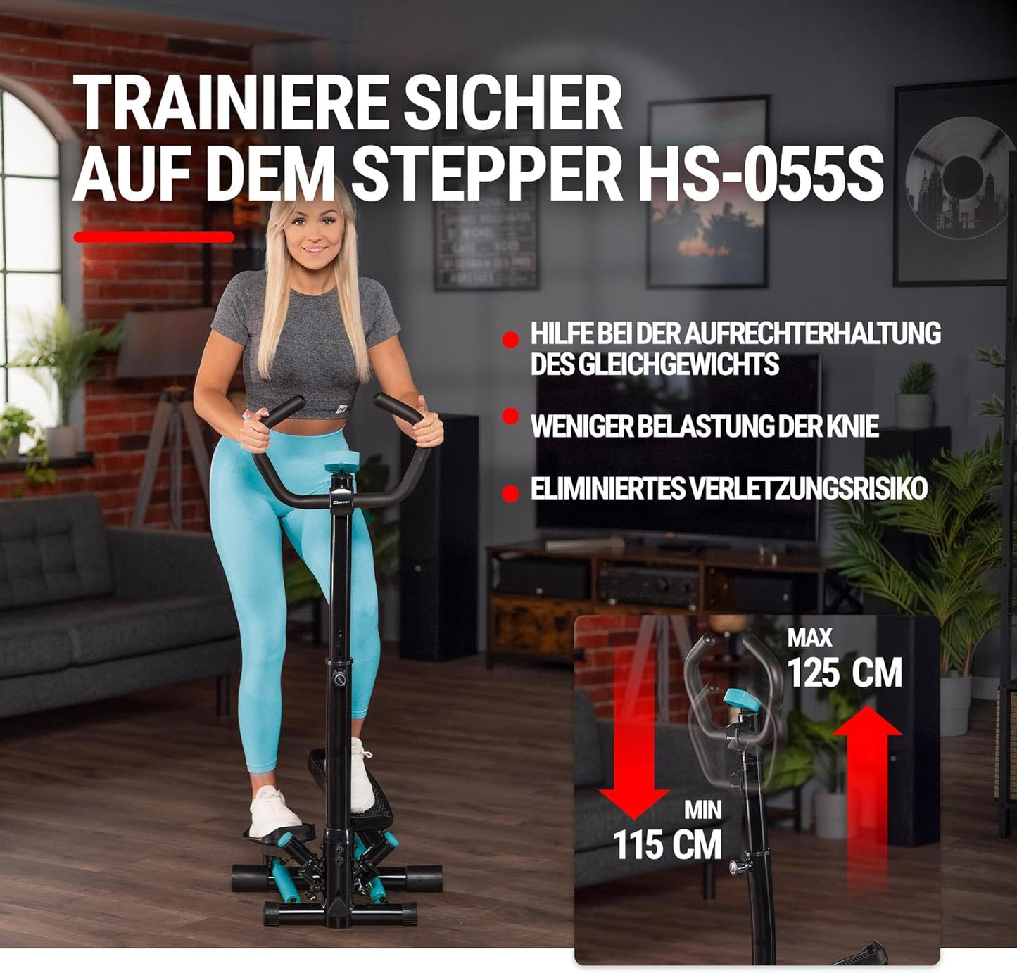 Hop-Sport Stepper Noble, Schwarz-blau