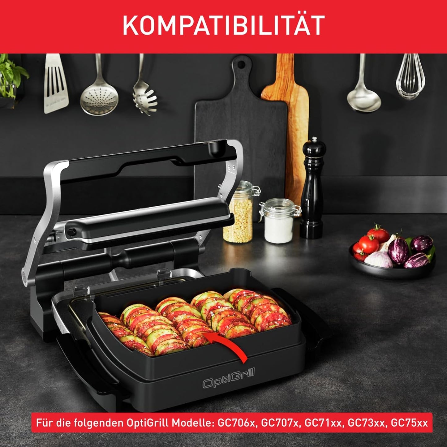 OptiGrill Backschale für Snacking & Baking