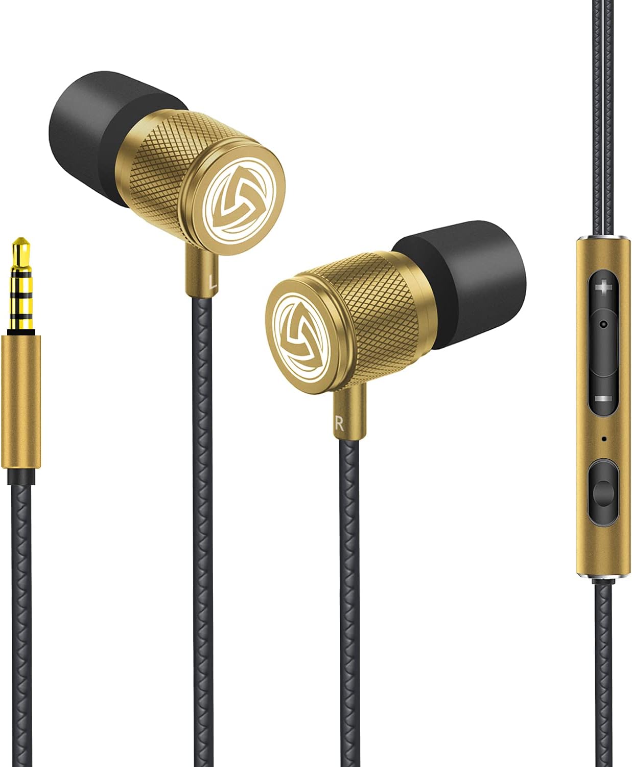 In-Ear Kopfhörer mit Mikrofon und Memory Foam, 3.5 mm Gold