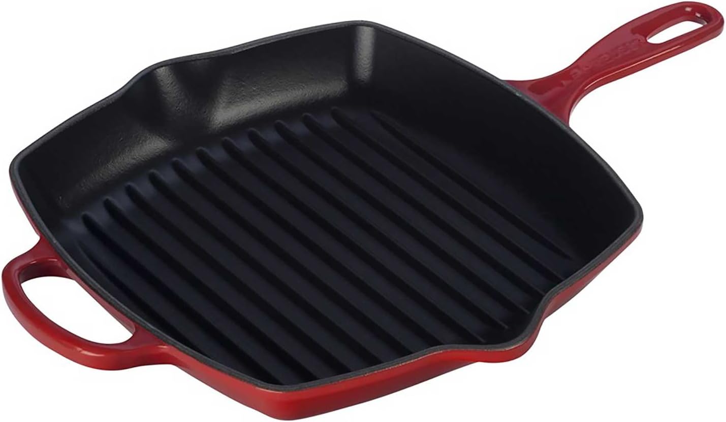 Quadratische Gusseisen-Grillpfanne Signature, Deep Teal