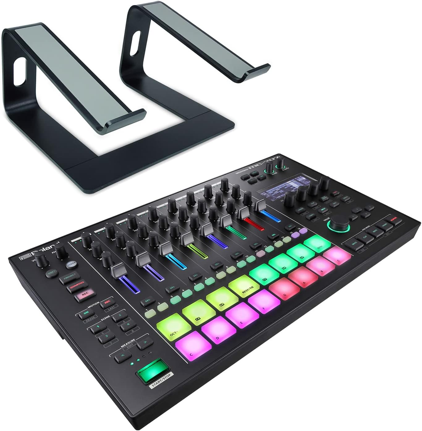 MC-707 Groovebox Sequenzer & Sampler + Laptopständer
