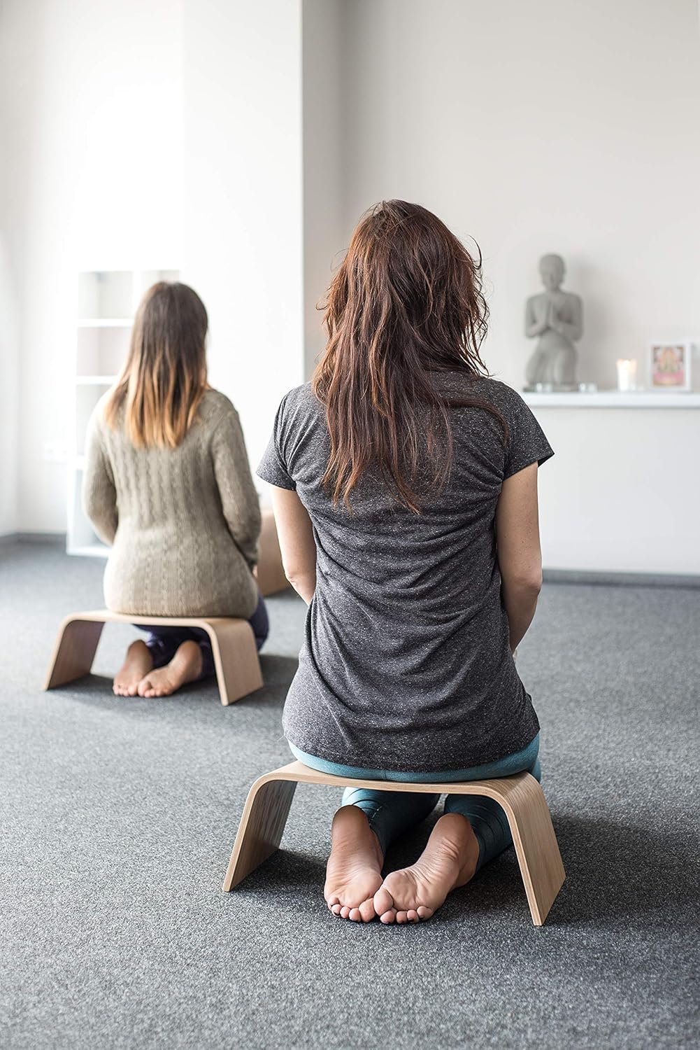Holzbank für Meditation und Seiza-Pose, Eiche