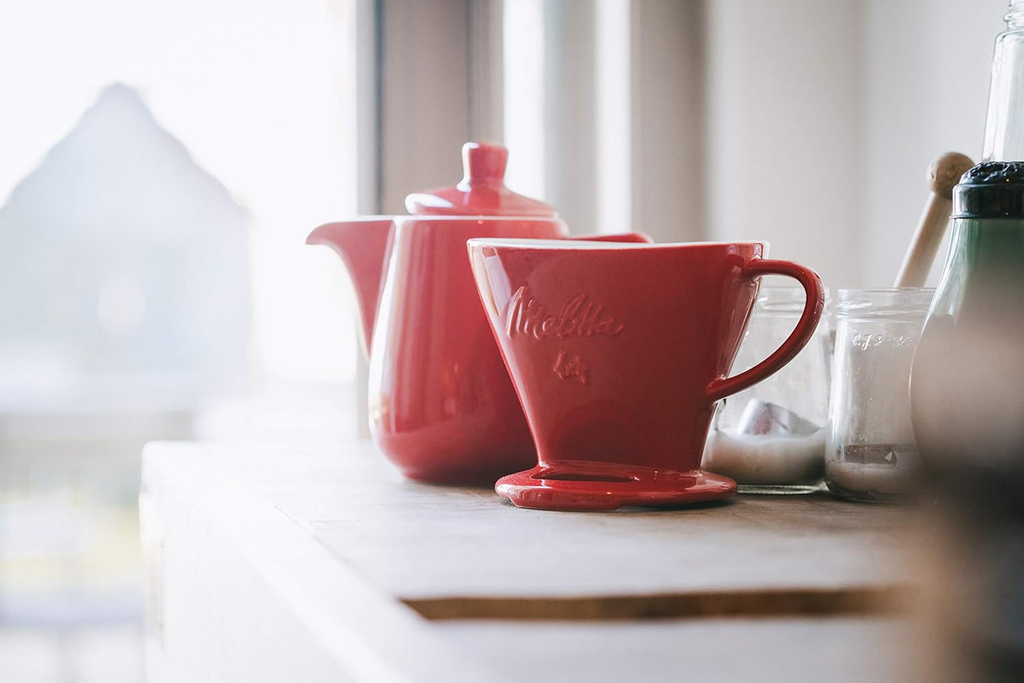 Porzellan-Kaffeefilter, 102 Rot